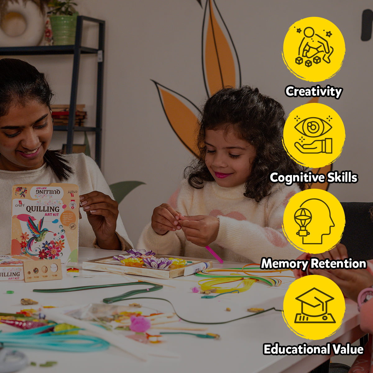 iCraft Beginner Quilling Kit for Kids - Paper Craft Activity iCraft